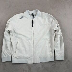 Legends Carson Bomber Jacket in White Cloud Men XL Performance Full Zip $128